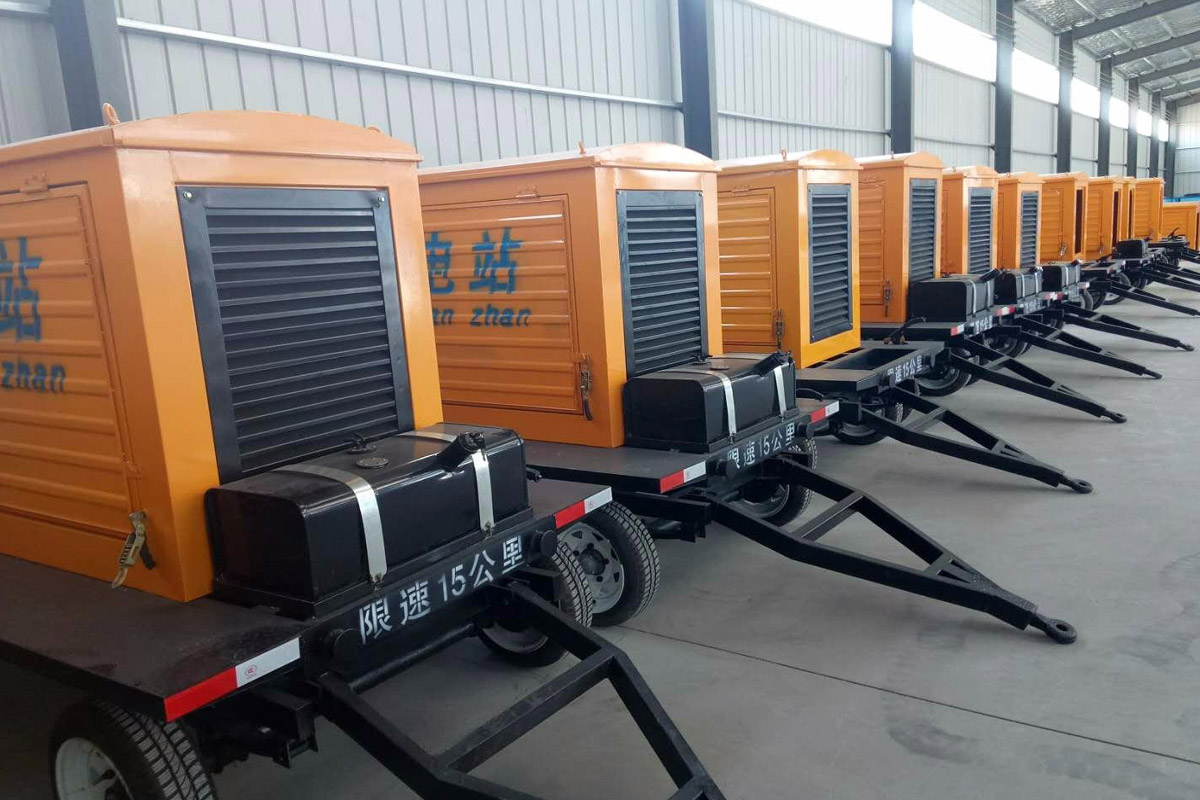 阳东发电机租赁施工现场